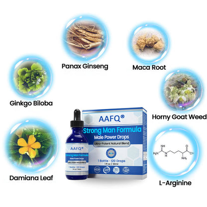 AAFQ® Gotas de Potencia Masculina – Botella Grande para Casa